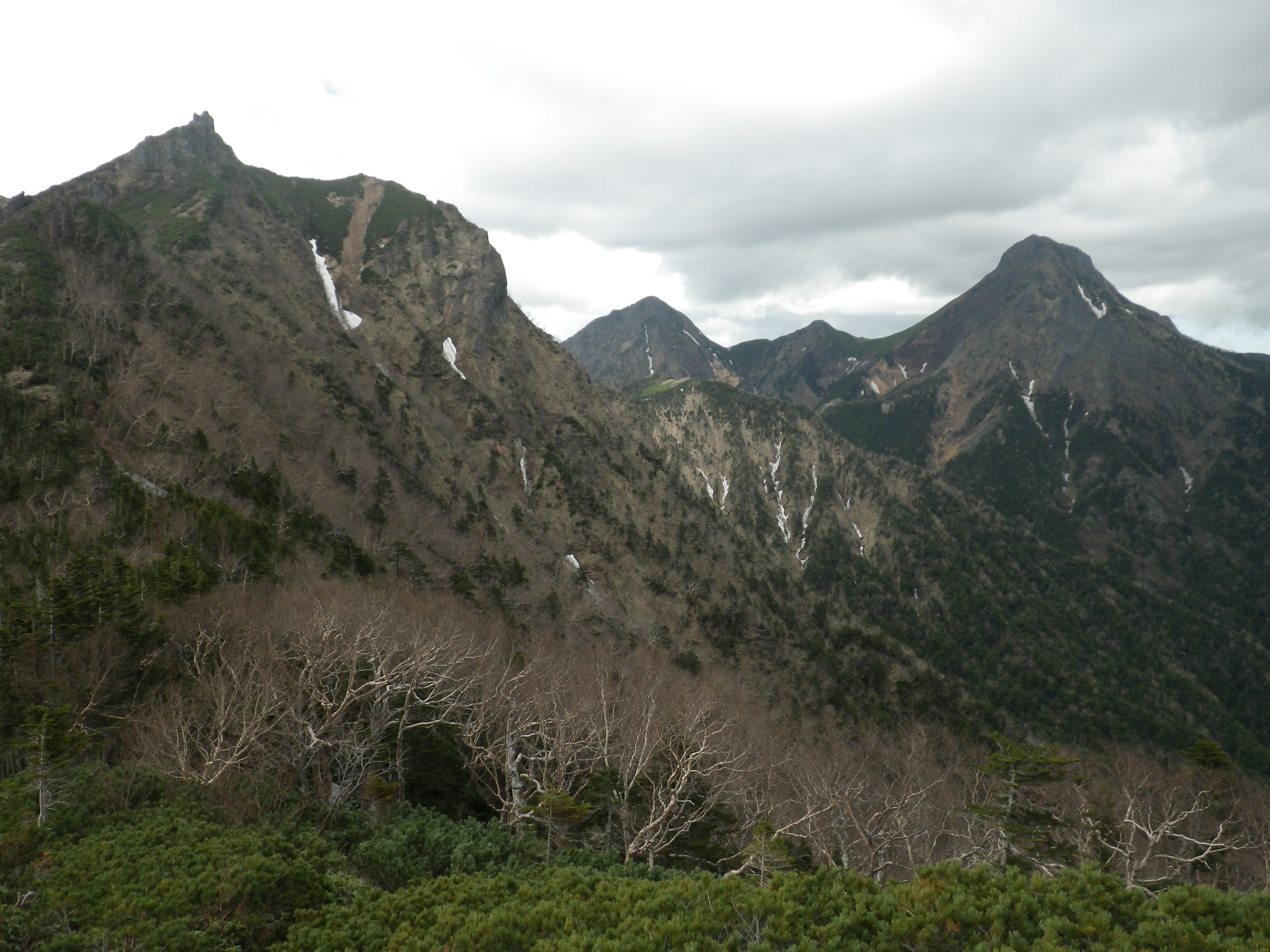 ５月　三ﾂ頭から権現岳、阿弥陀岳、赤岳